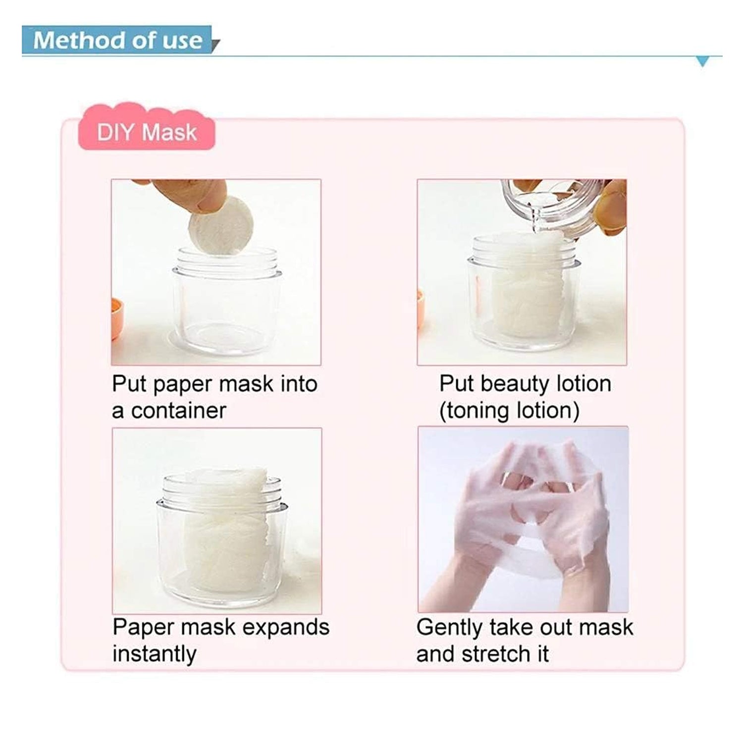 6144 Facial Lotion Tissue Paper DIY Home Spa Coin Face Mask/ Compressed Facial Whitening Tablet Face Mask Sheet for Women and Girl - Pack of 100 