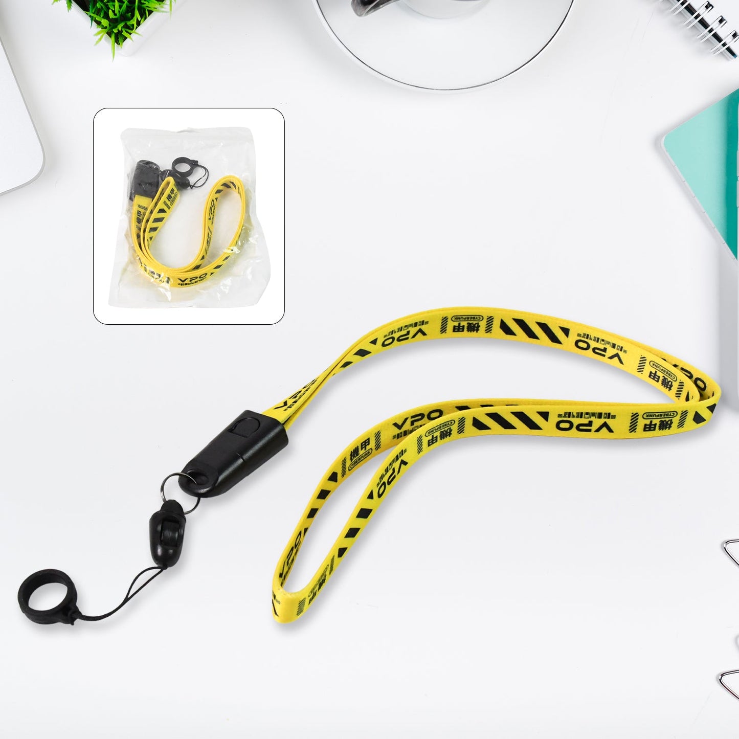 2 in 1 Lanyard Strap USB Charging Cable (1 Pc)