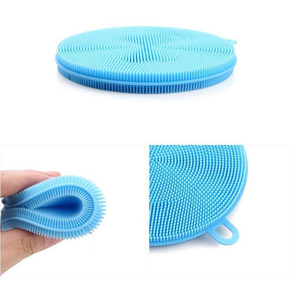 Silicone Dish Scrubber Sponge Mildew Free, Non Stick, Heat Resistant