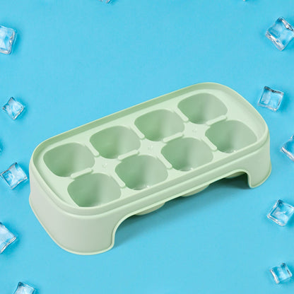 Ice Mold, 8 Grid Food Grade Portable Plastic Ice Tray (1 Pc / 15×8 Cm)