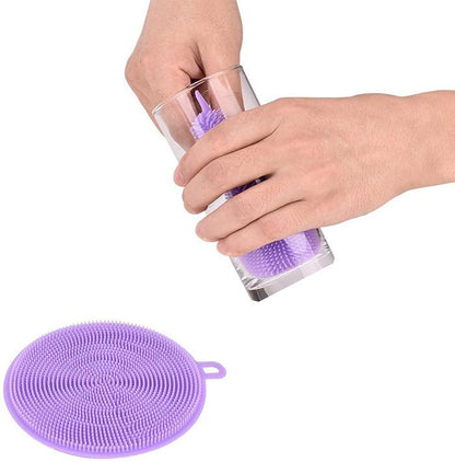 Silicone Dish Scrubber Sponge Mildew Free, Non Stick, Heat Resistant